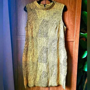 Sharagano Mock Turtleneck Sleeveless Dress (sz 16)